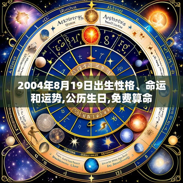 2004年8月19日出生性格、命运和运势,公历生日,免费算命