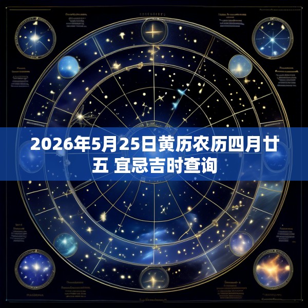 2026年5月25日黄历农历四月廿五 宜忌吉时查询