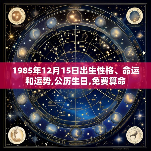 1985年12月15日出生性格、命运和运势,公历生日,免费算命