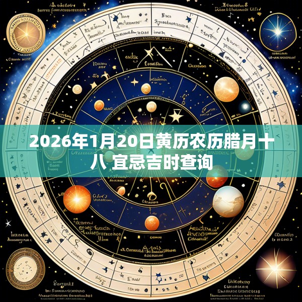 2026年1月20日黄历农历腊月十八 宜忌吉时查询