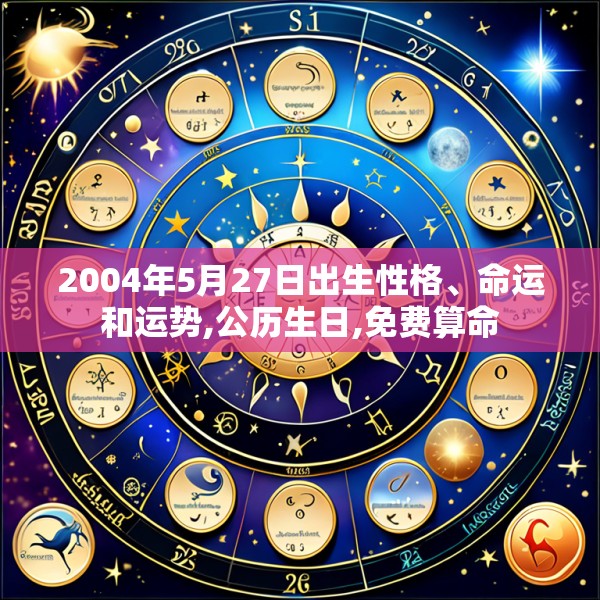 2004年5月27日出生性格、命运和运势,公历生日,免费算命