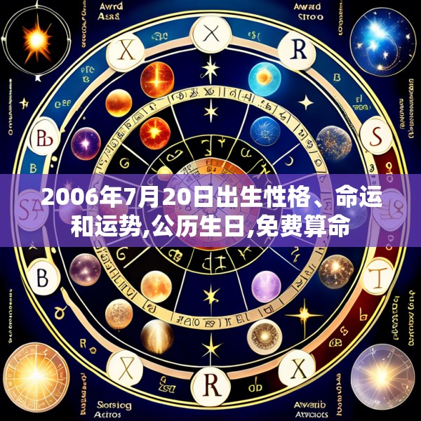 2006年7月20日出生性格、命运和运势,公历生日,免费算命