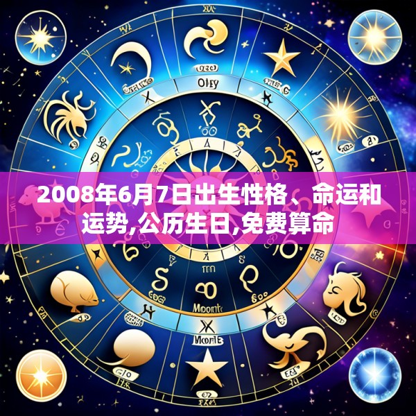 2008年6月7日出生性格、命运和运势,公历生日,免费算命
