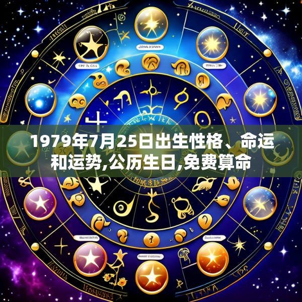 1979年7月25日出生性格、命运和运势,公历生日,免费算命