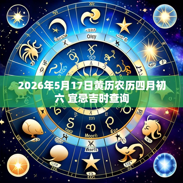 2026年5月17日黄历农历四月初六 宜忌吉时查询