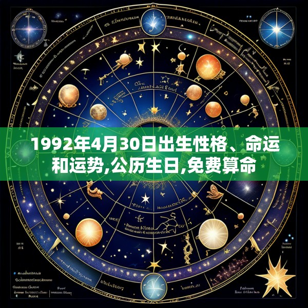 1992年4月30日出生性格、命运和运势,公历生日,免费算命