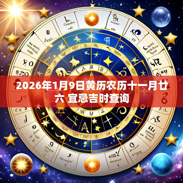 2026年1月9日黄历农历十一月廿六 宜忌吉时查询