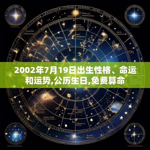 2002年7月19日出生性格、命运和运势,公历生日,免费算命