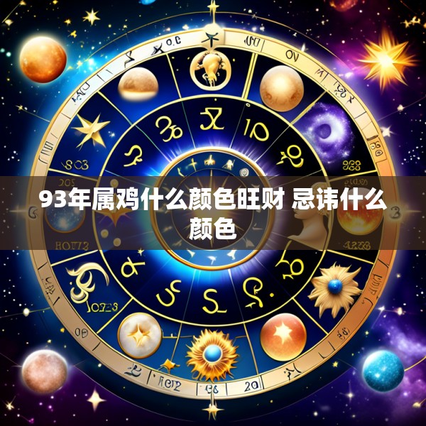 93年属鸡什么颜色旺财 忌讳什么颜色
