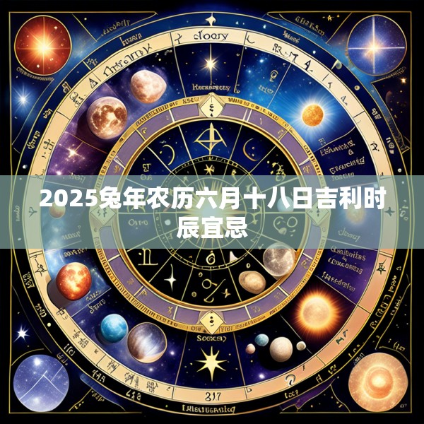 2025兔年农历六月十八日吉利时辰宜忌