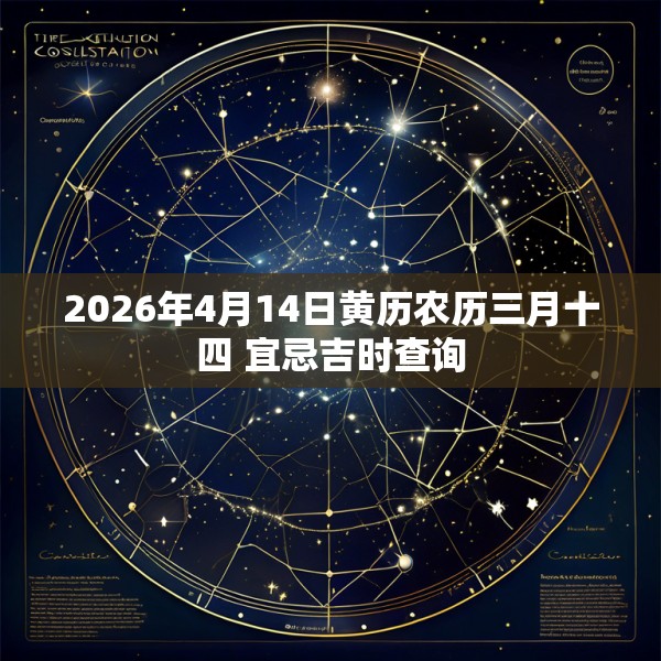 2026年4月14日黄历农历三月十四 宜忌吉时查询