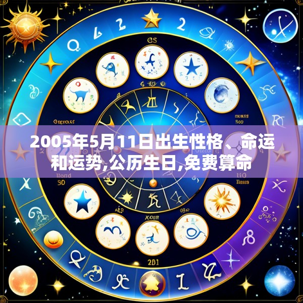 2005年5月11日出生性格、命运和运势,公历生日,免费算命