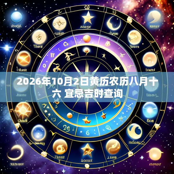 2026年10月2日黄历农历八月十六 宜忌吉时查询