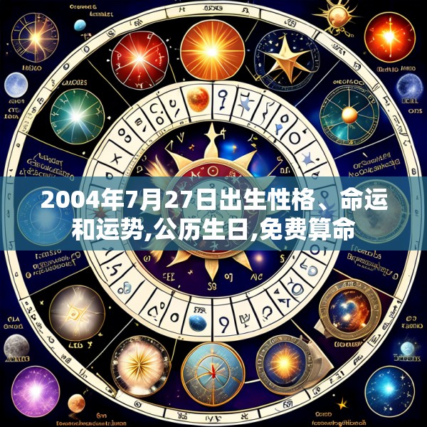 2004年7月27日出生性格、命运和运势,公历生日,免费算命