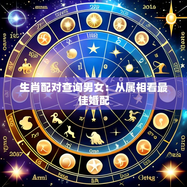 生肖配对查询男女：从属相看最佳婚配