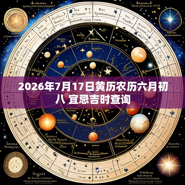 2026年7月17日黄历农历六月初八 宜忌吉时查询
