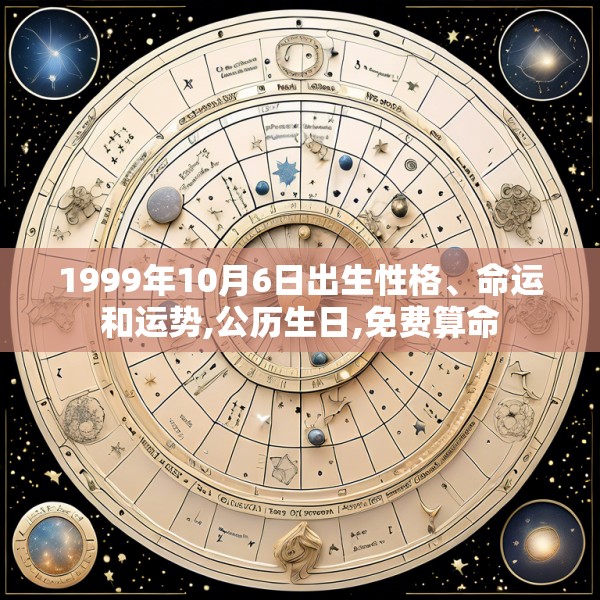 1999年10月6日出生性格、命运和运势,公历生日,免费算命