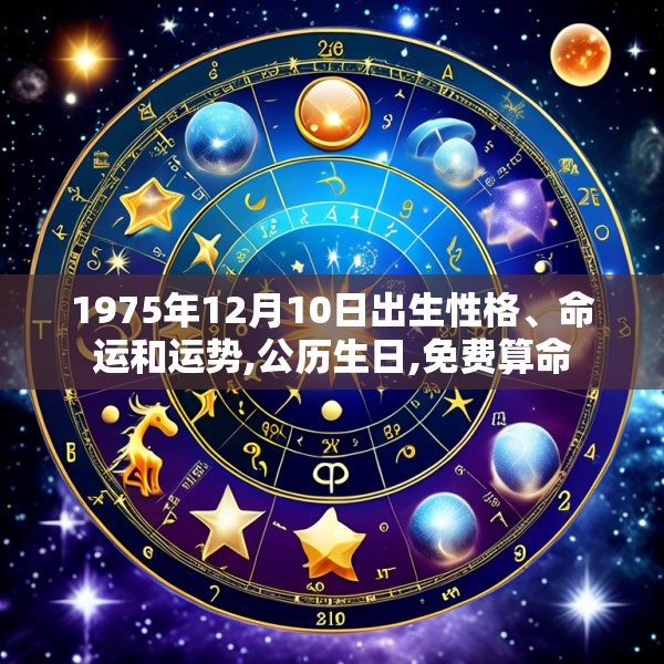 1975年12月10日出生性格、命运和运势,公历生日,免费算命