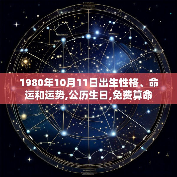 1980年10月11日出生性格、命运和运势,公历生日,免费算命