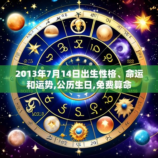 2013年7月14日出生性格、命运和运势,公历生日,免费算命