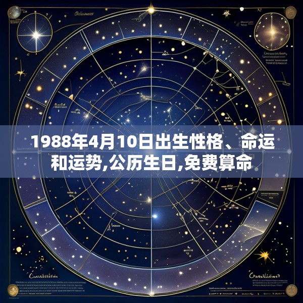 1988年4月10日出生性格、命运和运势,公历生日,免费算命