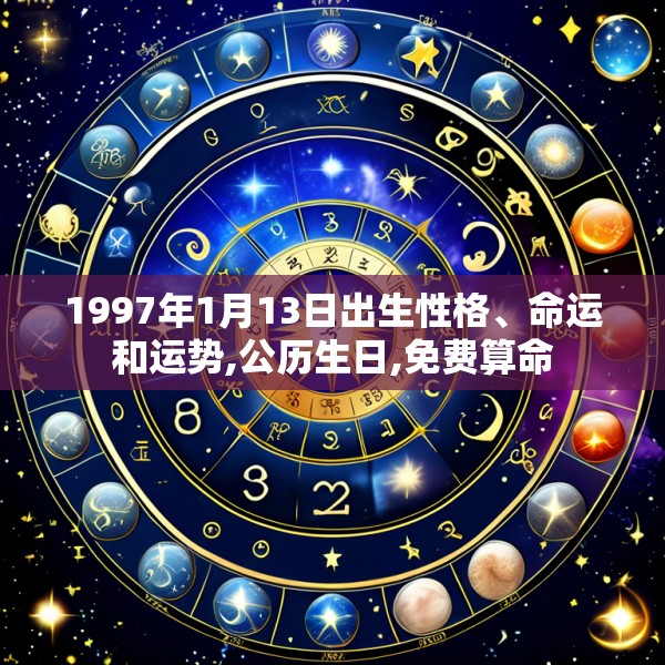 1997年1月13日出生性格、命运和运势,公历生日,免费算命