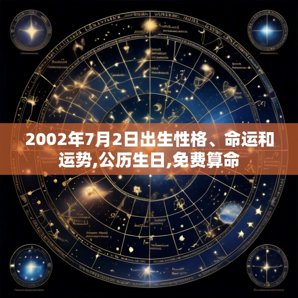 2002年7月2日出生性格、命运和运势,公历生日,免费算命