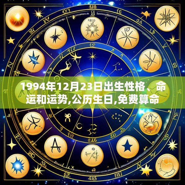 1994年12月23日出生性格、命运和运势,公历生日,免费算命