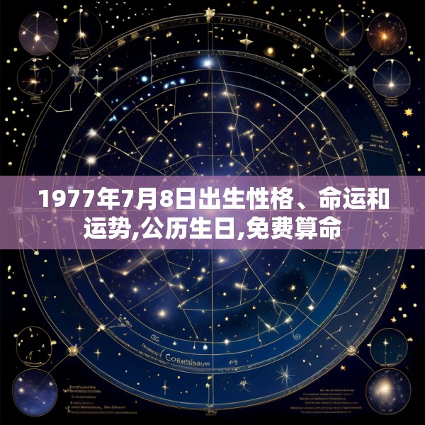 1977年7月8日出生性格、命运和运势,公历生日,免费算命