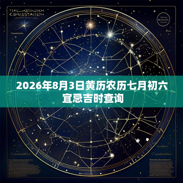 2026年8月3日黄历农历七月初六 宜忌吉时查询