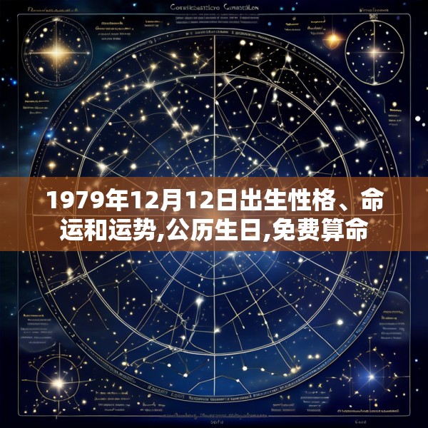 1979年12月12日出生性格、命运和运势,公历生日,免费算命