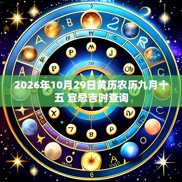 2026年10月29日黄历农历九月十五 宜忌吉时查询