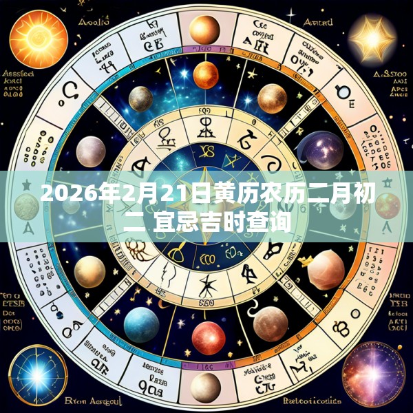 2026年2月21日黄历农历二月初二 宜忌吉时查询