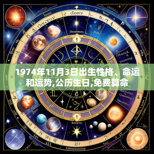 1974年11月3日出生性格、命运和运势,公历生日,免费算命