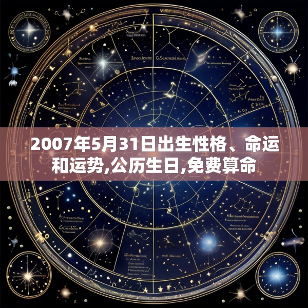 2007年5月31日出生性格、命运和运势,公历生日,免费算命