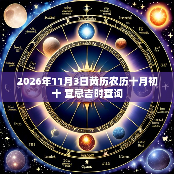 2026年11月3日黄历农历十月初十 宜忌吉时查询