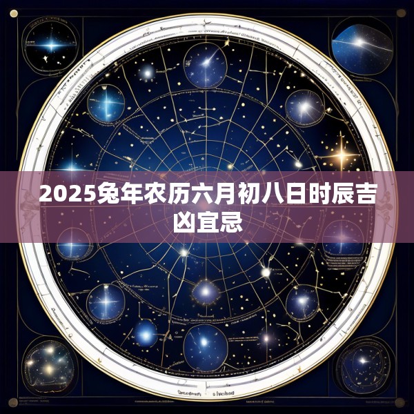 2025兔年农历六月初八日时辰吉凶宜忌
