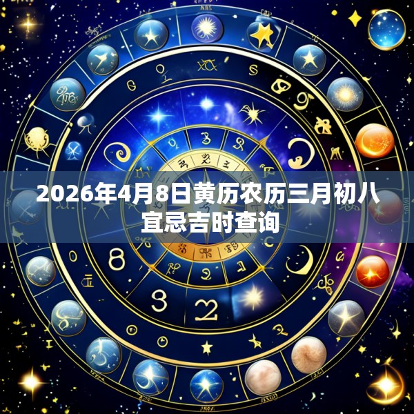 2026年4月8日黄历农历三月初八 宜忌吉时查询