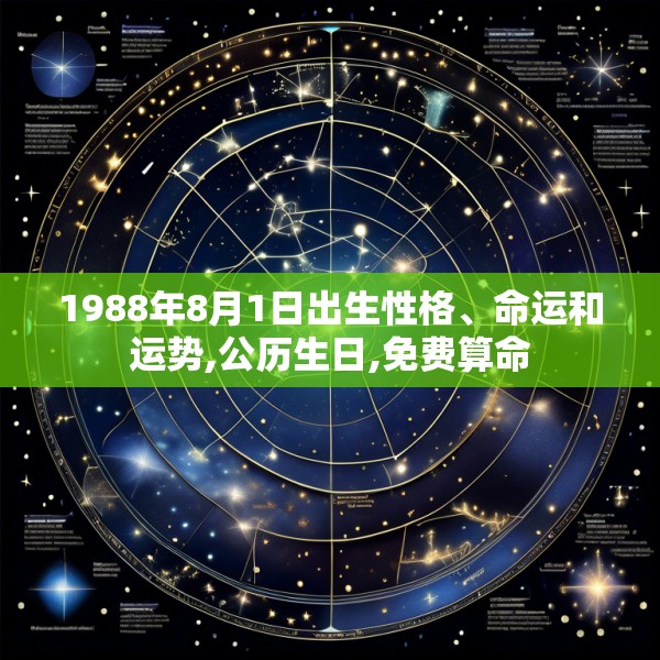 1988年8月1日出生性格、命运和运势,公历生日,免费算命