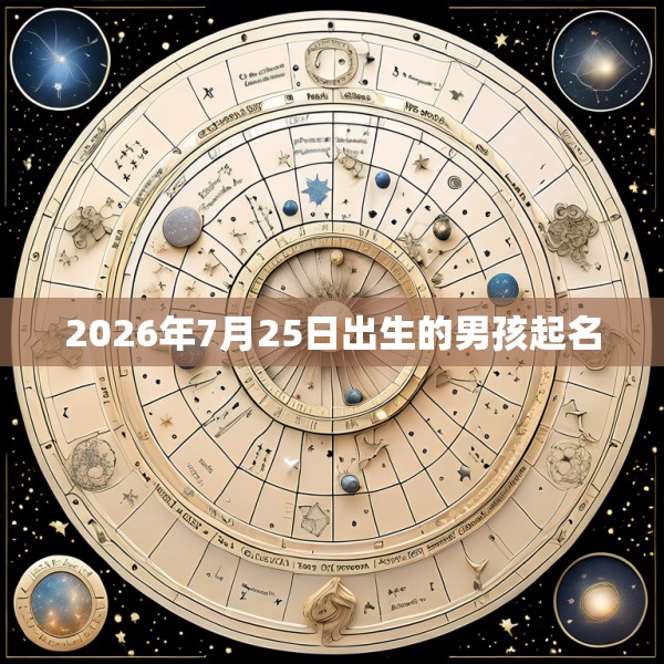 2026年7月25日出生的男孩起名