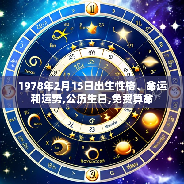 1978年2月15日出生性格、命运和运势,公历生日,免费算命