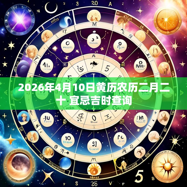 2026年4月10日黄历农历二月二十 宜忌吉时查询