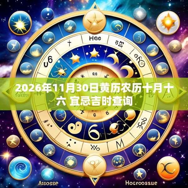 2026年11月30日黄历农历十月十六 宜忌吉时查询