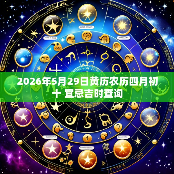 2026年5月29日黄历农历四月初十 宜忌吉时查询