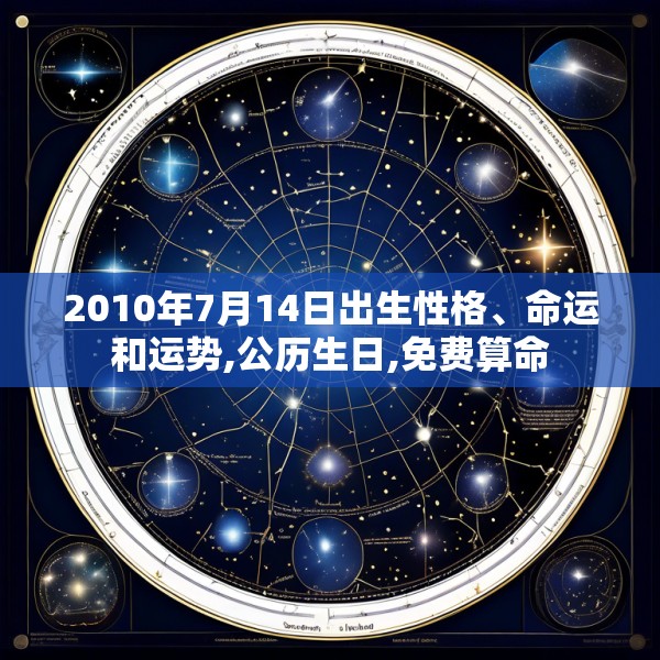 2010年7月14日出生性格、命运和运势,公历生日,免费算命