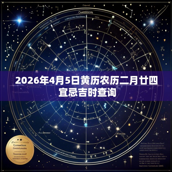 2026年4月5日黄历农历二月廿四 宜忌吉时查询