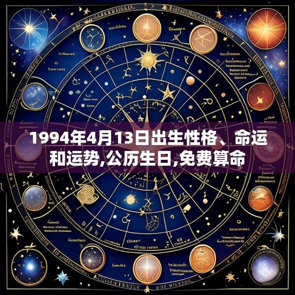 1994年4月13日出生性格、命运和运势,公历生日,免费算命