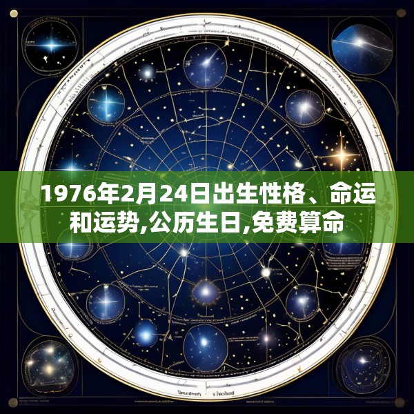 1976年2月24日出生性格、命运和运势,公历生日,免费算命
