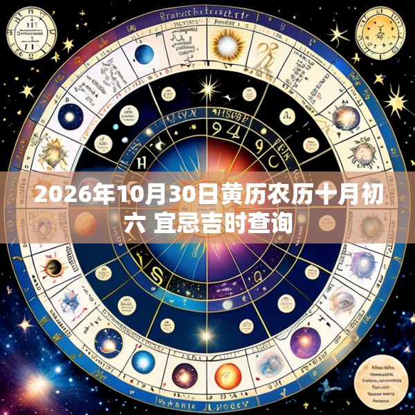 2026年10月30日黄历农历十月初六 宜忌吉时查询