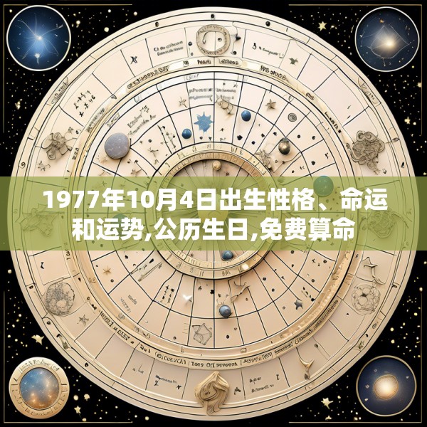 1977年10月4日出生性格、命运和运势,公历生日,免费算命
